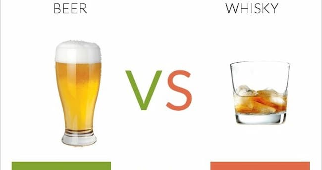 beer or whisky which is more harmful