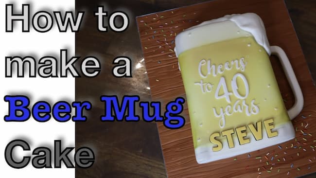 how to make a 3d beer mug cake