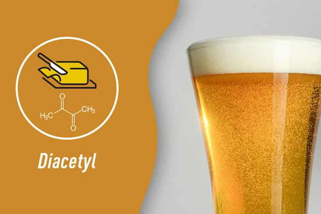 what causes diacetyl in beer