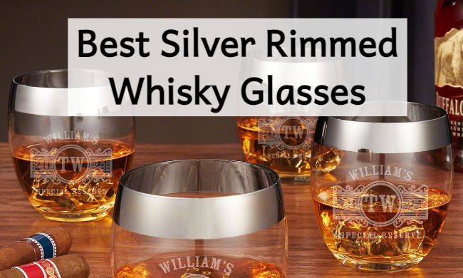 best silver rimmed whisky glasses