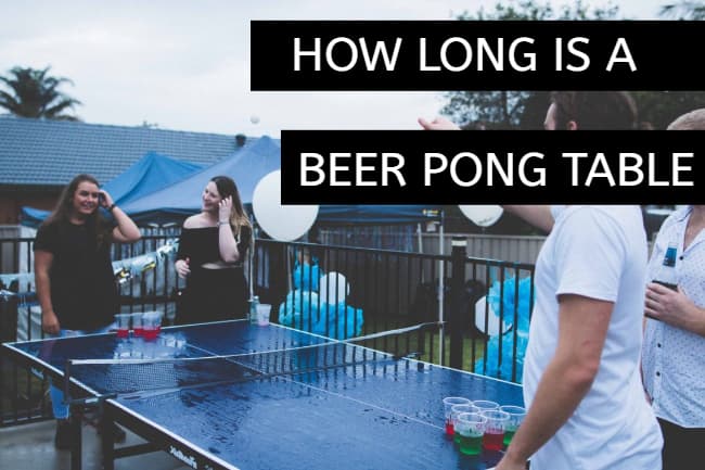 how long is a beer pong table