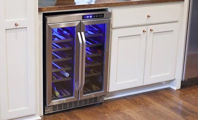 wine and beer fridge cabinet